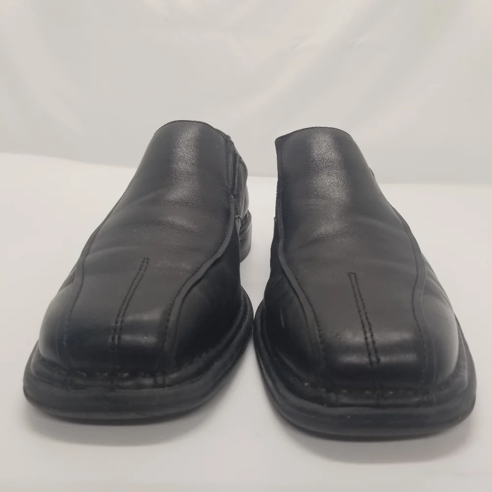 Nunn Bush Mens Size 10.5M Comfort Gel Black Leather Loafer Split Bicycle Toe